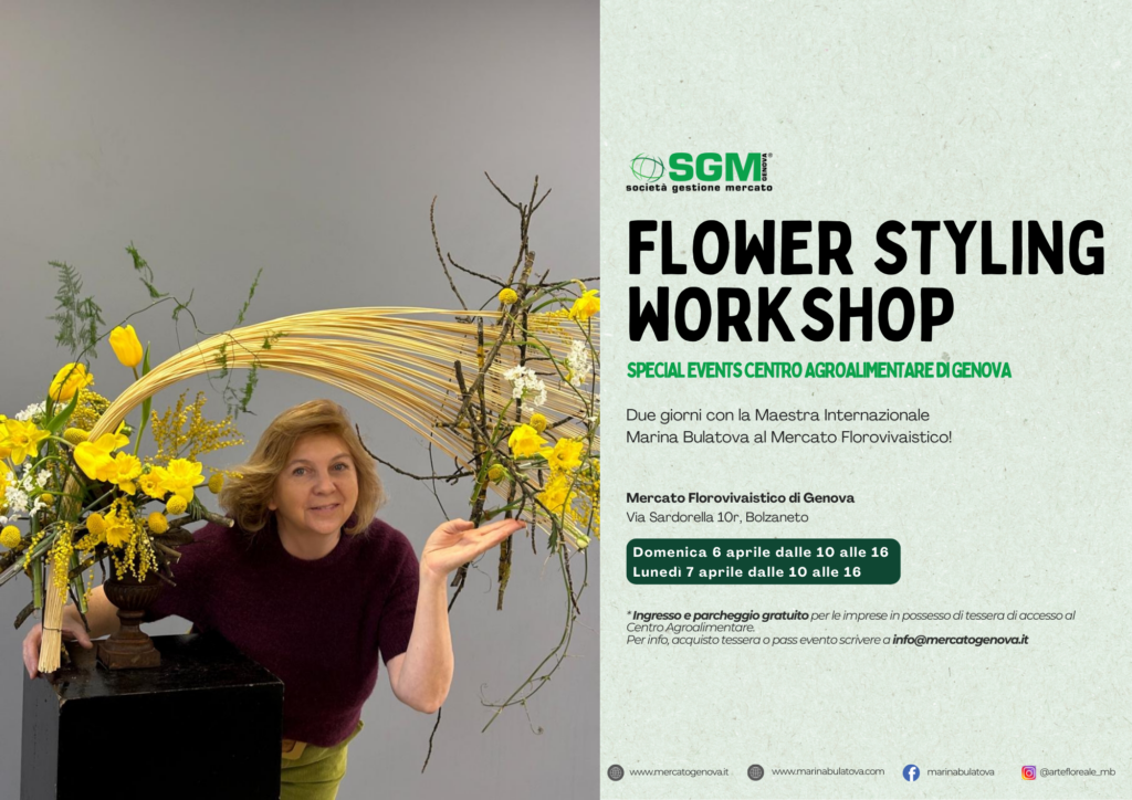 Al Mercato Florovivaistico workshop di arte floreale con Marina Bulatova